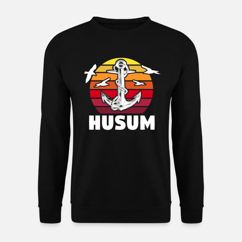 Husum Urlaub Husumer Nordsee - Unisex Pullover - Schwarz