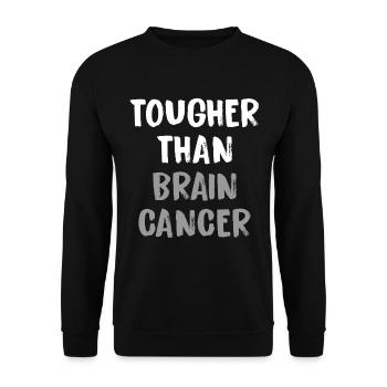 Harder than brain cancer - Unisex Sweatshirt - black - Front - Alina (178cm) & Michal (187cm)