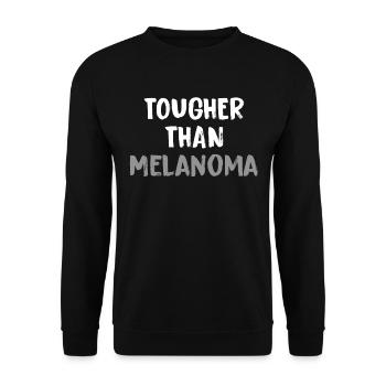 Harder Than Melanoma Cancer - Unisex Sweatshirt - black - Front - Alina (178cm) & Michal (187cm)