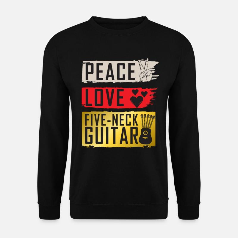 Five-Neck Guitar Musical Instrument - Unisex Sweatshirt - black
