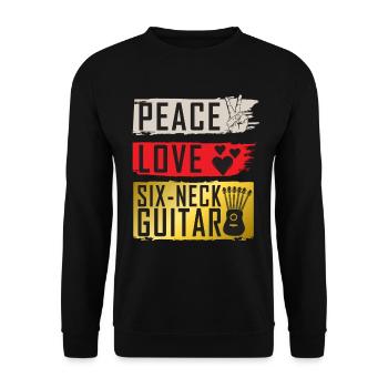 Instrument de musique de guitare à six manches - Sweat-shirt Unisexe - noir - Devant - Alina (178cm) & Michal (187cm)