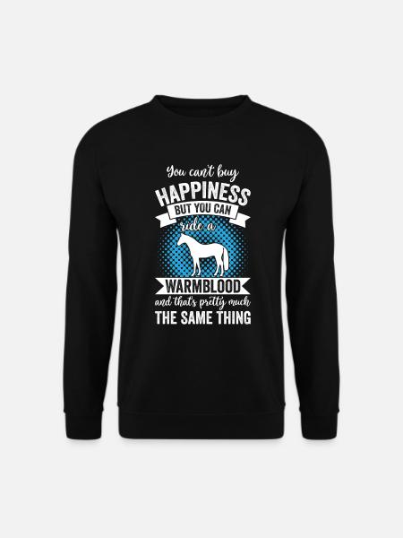 Reiten - Warmblut Pferd - Unisex Pullover - Schwarz