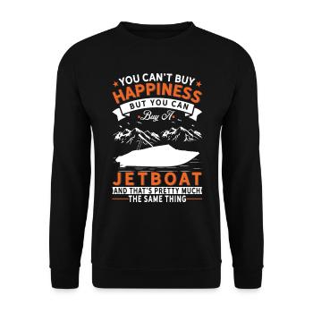 Je ne peux pas acheter de chance, mais Jetboat - Sweat-shirt Unisexe - noir - Devant - Alina (178cm) & Michal (187cm)