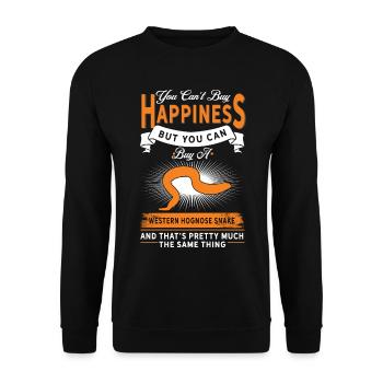 Sie Können Westliche Hognose -Schlange Kaufen - Unisex Pullover - Schwarz - Vorne - Alina (178cm) & Michal (187cm)