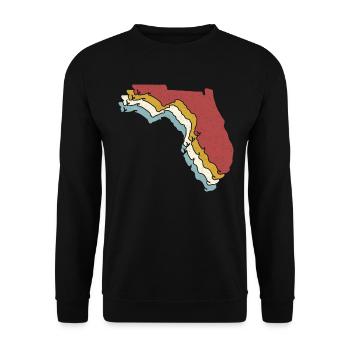 USA State - Vintage Map Florida - Unisex Sweatshirt - black - Front - Alina (178cm) & Michal (187cm)