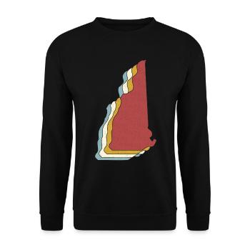 USA State - Vintage Map New Hampshire - Unisex Pullover - Schwarz - Vorne - Alina (178cm) & Michal (187cm)