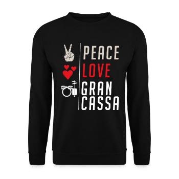Gran Cassa Instrument de musique Grosse Caisse - Sweat-shirt Unisexe - noir - Devant - Alina (178cm) & Michal (187cm)