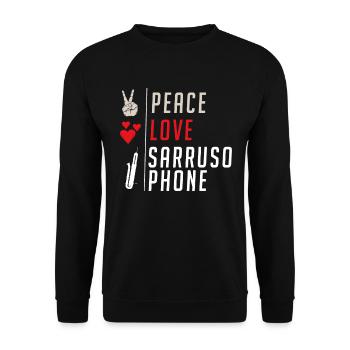 Sarrusophone Instrument de musique à vent en bois - Sweat-shirt Unisexe - noir - Devant - Alina (178cm) & Michal (187cm)