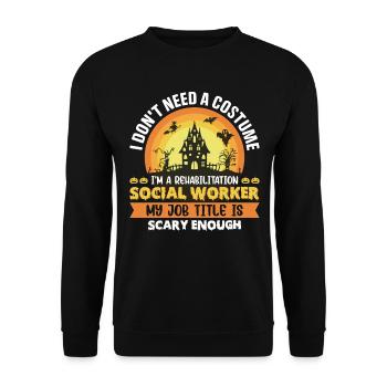 Rehabilitation Social Worker Occupation Job Rehab - Unisex Sweatshirt - black - Front - Alina (178cm) & Michal (187cm)
