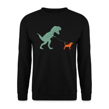 Vintage T-Rex - Unisex Sweatshirt - black - Front - Alina (178cm) & Michal (187cm)