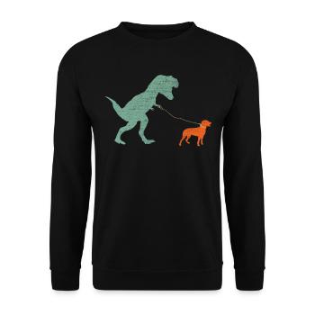 Vintage T-Rex - Unisex Sweatshirt - black - Front - Alina (178cm) & Michal (187cm)