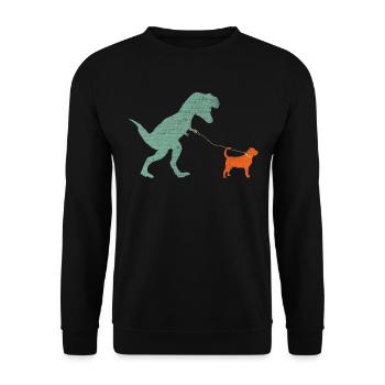 Vintage T-Rex - Unisex Sweatshirt - black - Front - Alina (178cm) & Michal (187cm)