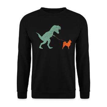 Vintage T-Rex - Unisex Sweatshirt - black - Front - Alina (178cm) & Michal (187cm)