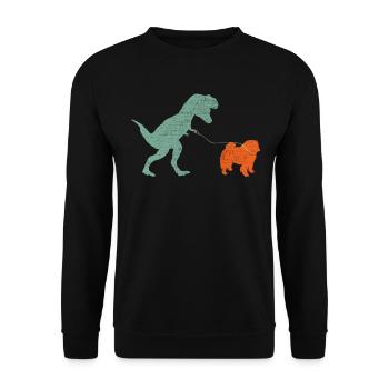 Vintage T-Rex - Unisex Sweatshirt - black - Front - Alina (178cm) & Michal (187cm)