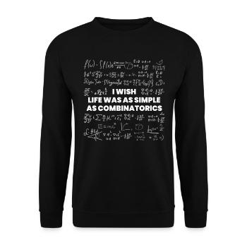 J’aimerais que la vie soit facile en tant que combinateur - Sweat-shirt Unisexe - noir - Devant - Alina (178cm) & Michal (187cm)
