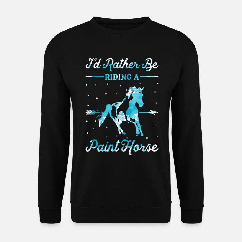 Monter un cheval laqué - Sweat-shirt Unisexe - noir