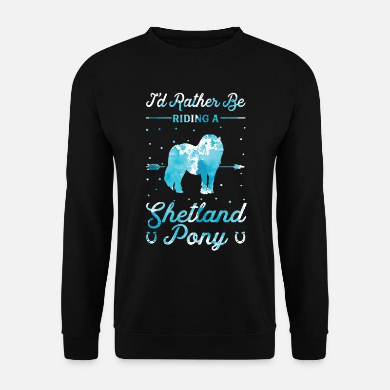 Riding a Shetland Pony - Unisex Sweatshirt - black