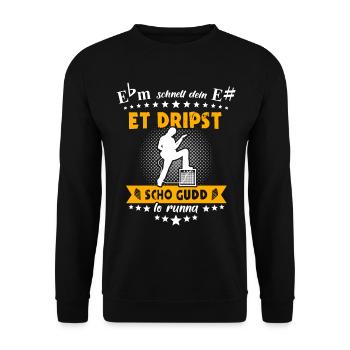 Musiker Saarland Ebm E# Saarländisch - Unisex Pullover - Schwarz - Vorne - Alina (178cm) & Michal (187cm)