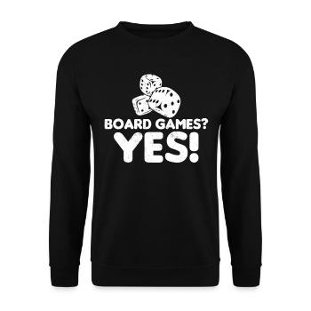 Board Game Yes Chess Player Dice Game - Unisex Pullover - Schwarz - Vorne - Alina (178cm) & Michal (187cm)