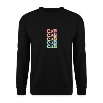 Vintage 70s Hippie Colombia City - Retro Cali - Sweat-shirt Unisexe - noir - Devant - Alina (178cm) & Michal (187cm)