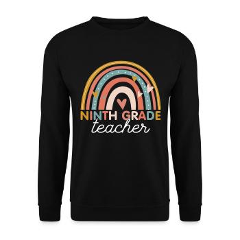 Lehrer - Vintage 9. Neunte Klasse - Unisex Pullover - Schwarz - Vorne - Alina (178cm) & Michal (187cm)