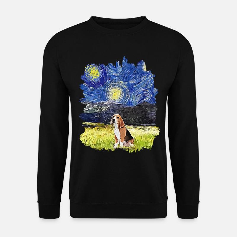 Starry Night - Beagle - Unisex Sweatshirt - black