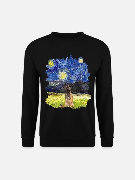 Starry Night - Belgian Tervuren - Unisex Sweatshirt - black