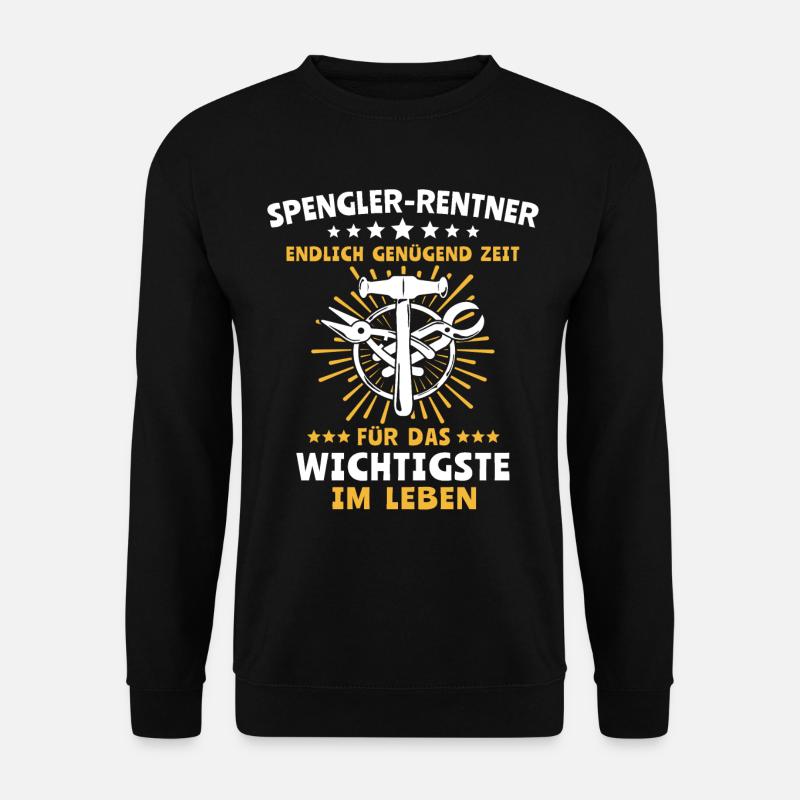 Spengler Sprüche Bauspengler - Unisex Pullover - Schwarz