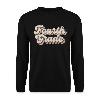 Boho Rainbow - Teacher of the Fourth Grade - Unisex Sweatshirt - black - Front - Alina (178cm) & Michal (187cm)
