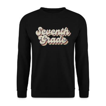 Boho Rainbow - Teacher of the Seventh Grade - Unisex Sweatshirt - black - Front - Alina (178cm) & Michal (187cm)