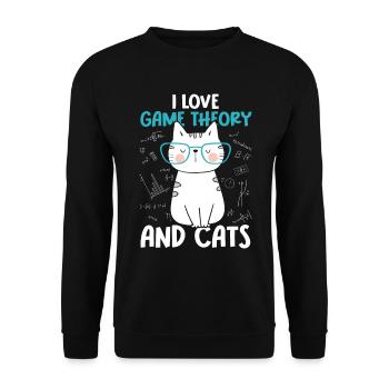I Love Cats - Game Theory - Unisex Sweatshirt - black - Front - Alina (178cm) & Michal (187cm)