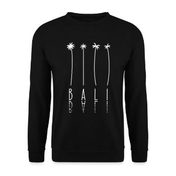 Palme - Insel Indonesien Bali - Unisex Pullover - Schwarz - Vorne - Alina (178cm) & Michal (187cm)