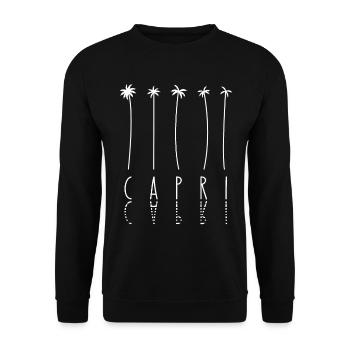 Palmenurlaub - Insel Capri - Unisex Pullover - Schwarz - Vorne - Alina (178cm) & Michal (187cm)