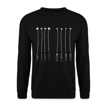 Palme - Insel Indonesien Gili Meno - Unisex Pullover - Schwarz - Vorne - Alina (178cm) & Michal (187cm)