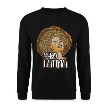 Afro Latina Pride Amérique latine Latina Power - Sweat-shirt Unisexe - noir - Devant - Alina (178cm) & Michal (187cm)
