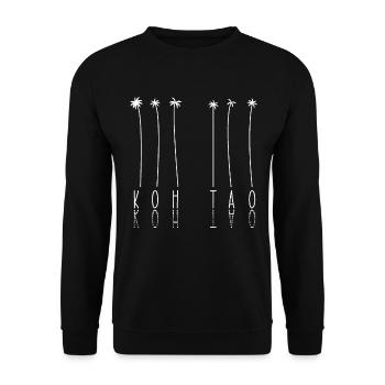 Palm - Island Thailand Koh Tao - Unisex Sweatshirt - black - Front - Alina (178cm) & Michal (187cm)