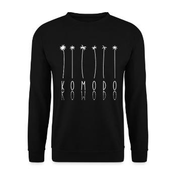 Palme - Insel Indonesien Komodo - Unisex Pullover - Schwarz - Vorne - Alina (178cm) & Michal (187cm)