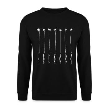 Palm - Île Grèce Lefkada - Sweat-shirt Unisexe - noir - Devant - Alina (178cm) & Michal (187cm)