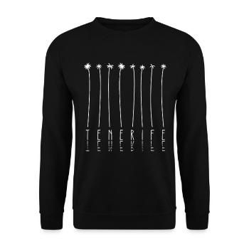 Palme - Kanarische Inseln Teneriffa - Unisex Pullover - Schwarz - Vorne - Alina (178cm) & Michal (187cm)