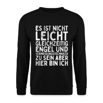 Vermessungstechniker Landvermesser Tolle - Unisex Pullover - Schwarz - Vorne - Alina (178cm) & Michal (187cm)