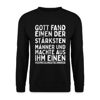 Vermessungstechniker Landvermesser Tolle - Unisex Pullover - Schwarz - Vorne - Alina (178cm) & Michal (187cm)