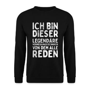 Vermessungstechniker Landvermesser Tolle - Unisex Pullover - Schwarz - Vorne - Alina (178cm) & Michal (187cm)
