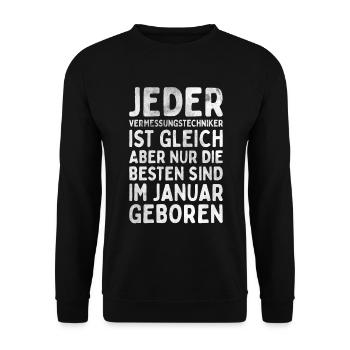Vermessungstechniker Landvermesser Tolle - Unisex Pullover - Schwarz - Vorne - Alina (178cm) & Michal (187cm)