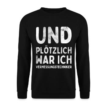 Vermessungstechniker Landvermesser Tolle - Unisex Pullover - Schwarz - Vorne - Alina (178cm) & Michal (187cm)