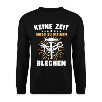 Spengler Bauspengler Spengeln - Unisex Pullover - Schwarz - Vorne - Alina (178cm) & Michal (187cm)