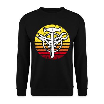 Spengler guild sign Bauspengler - Unisex Sweatshirt - black - Front - Alina (178cm) & Michal (187cm)