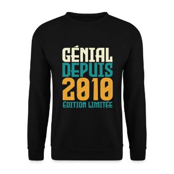 Génial depuis 2010 - Sweat-shirt Unisexe - noir - Devant - Alina (178cm) & Michal (187cm)