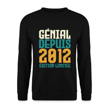 Génial depuis 2012 - Sweat-shirt Unisexe - noir - Devant - Alina (178cm) & Michal (187cm)