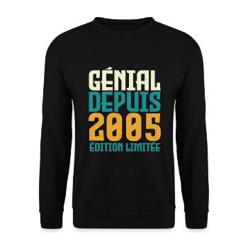 Génial depuis 2005 - Sweat-shirt Unisexe - noir - Devant - Alina (178cm) & Michal (187cm)