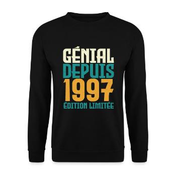 Génial depuis 1997 - Sweat-shirt Unisexe - noir - Devant - Alina (178cm) & Michal (187cm)